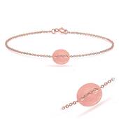 Rose Gold Plated Tablet Silver Bracelet BRS-275-RO-GP